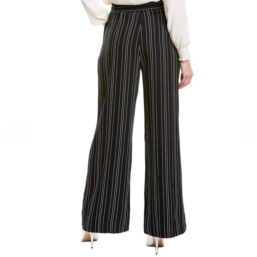WAYF Black White Pleated Casual Striped Wide Leg Pants Size S NEW (Missing Belt) - Picture 4 of 6